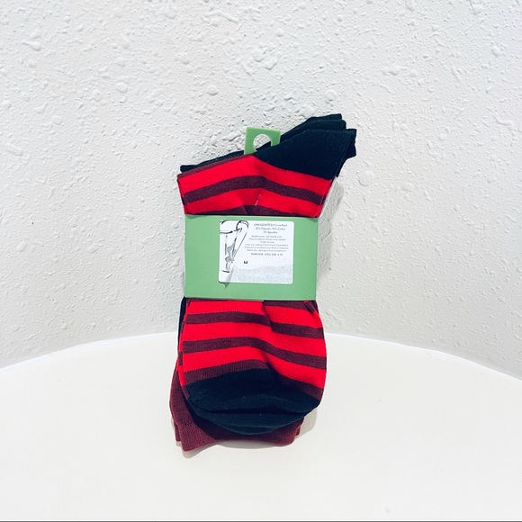 Kate Spade 3Pairs Crew Socks Floral Dots Stripes OS NWT - Picture 3 of 7